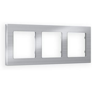 Изображение товара Рамка Ambrella Volt ALFA Platos (Серебро Металл шлифованный) 3-ая AF550103