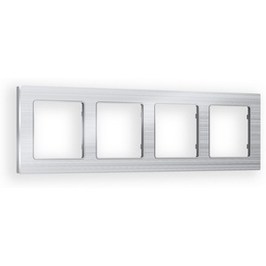 Изображение товара Рамка Ambrella Volt ALFA Platos (Серебро Металл шлифованный) 4-ая AF550104