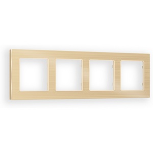 Изображение товара Рамка Ambrella Volt ALFA Platos (Шампань Металл шлифованный) 4-ая AF550304