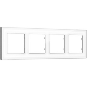 Изображение товара Рамка Ambrella Volt ALFA Arctic (Белый Стекло органическое/Серебро) 4-ая AF580134