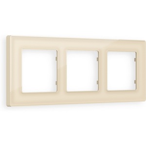 Изображение товара Рамка Ambrella Volt ALFA Arctic (Бежевый Стекло органическое) 3-ая AF580303