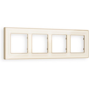 Изображение товара Рамка Ambrella Volt ALFA Arctic (Бежевый Стекло органическое/Шампань) 4-ая AF580344