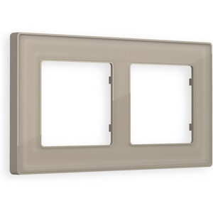 Изображение товара Рамка Ambrella Volt ALFA Arctic (Серо-бежевый Стекло органическое) 2-ая AF580362