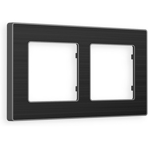 Изображение товара Рамка Ambrella Volt ALFA Arctic (Черный Стекло органическое/Сталь) 2-ая AF580532