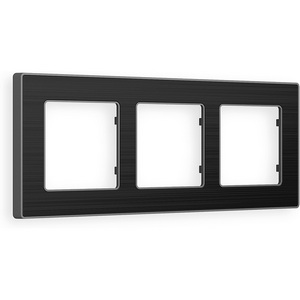 Изображение товара Рамка Ambrella Volt ALFA Arctic (Черный Стекло органическое/Сталь) 3-ая AF580533