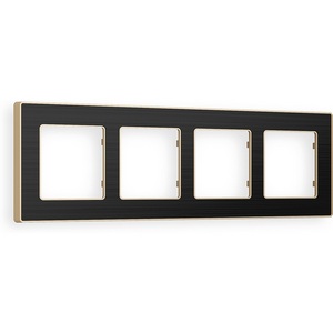 Изображение товара Рамка Ambrella Volt ALFA Arctic (Черный Стекло органическое/Шампань) 4-ая AF580544