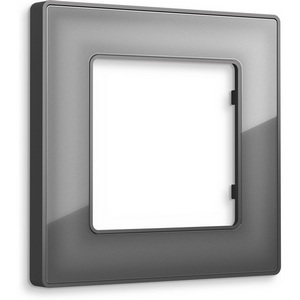 Изображение товара Рамка Ambrella Volt ALFA Arctic (Антрацит серый Стекло органическое) 1-ая AF580651