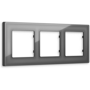 Изображение товара Рамка Ambrella Volt ALFA Arctic (Антрацит серый Стекло органическое) 3-ая AF580653