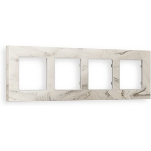 Изображение товара Рамка Ambrella Volt ALFA Grand (Серо-бежевый мрамор) 4-ая AF930604
