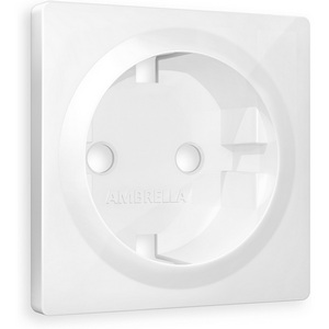 Изображение товара Лицевая панель Ambrella Volt ALFA (Белый глянец) для электрической розетки с заземлением QUANT AP1060