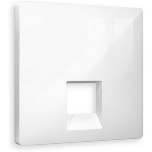 Изображение товара Лицевая панель Ambrella Volt ALFA (Белый глянец) для компьютерной/телефонной розетки RJ-45/RJ-11 QUANT AP1120