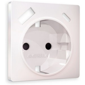 Изображение товара Лицевая панель Ambrella Volt ALFA (Жемчуг) для электрической розетки с заземлением со шторками 2USB A+A QUANT AP2100