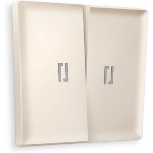 Изображение товара Лицевая панель Ambrella Volt ALFA (Бежевый матовый) для 2-кл выключателей с подсветкой QUANT AP3240