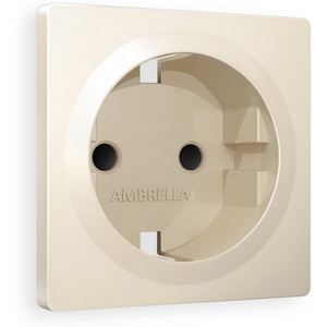 Изображение товара Лицевая панель Ambrella Volt ALFA (Бежевый матовый) для электрической розетки с/з со шторками QUANT AP3270
