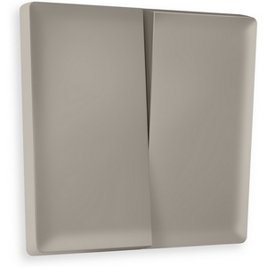 Изображение товара Лицевая панель Ambrella Volt ALFA (Серо-бежевый матовый) для 2-кл выключателей QUANT AP3630