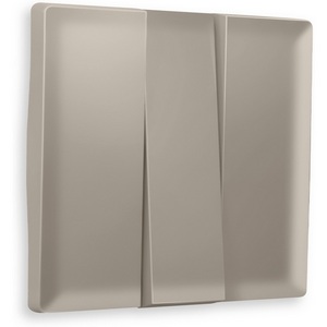 Изображение товара Лицевая панель Ambrella Volt ALFA (Серо-бежевый матовый) для 3-кл выключателей QUANT AP3650