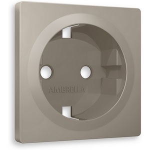 Изображение товара Лицевая панель Ambrella Volt ALFA (Серо-бежевый матовый) для электрической розетки с/з QUANT AP3660