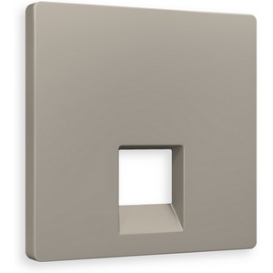 Изображение товара Лицевая панель Ambrella Volt ALFA (Серо-бежевый матовый) для компьютерной/телефонной розетки RJ-45/RJ-11 QUANT AP3720