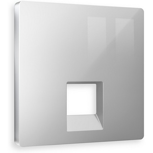 Изображение товара Лицевая панель Ambrella Volt ALFA (Серебро глянец) для компьютерной/телефонной розетки RJ-45/RJ-11 QUANT AP4120
