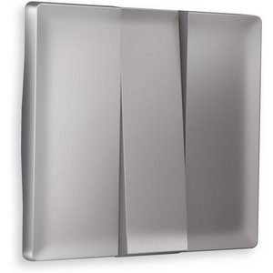 Изображение товара Лицевая панель Ambrella Volt ALFA (Сталь матовый) для 3-клавишных выключателей QUANT AP5050