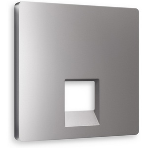 Изображение товара Лицевая панель Ambrella Volt ALFA (Сталь матовый) для компьютерной/телефонной розетки RJ-45/RJ-11 QUANT AP5120