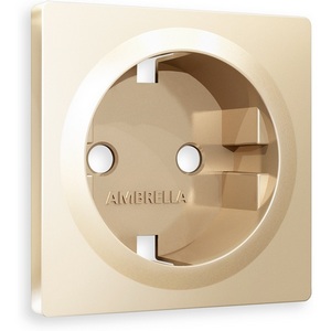 Изображение товара Лицевая панель Ambrella Volt ALFA (Шампань) для электрической розетки с заземлением QUANT AP6060