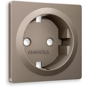 Изображение товара Лицевая панель Ambrella Volt ALFA (Темная бронза матовый) для электрической розетки с заземлением QUANT AP6360