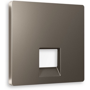 Изображение товара Лицевая панель Ambrella Volt ALFA (Темная бронза матовый) для компьютерной/телефонной розетки RJ-45/RJ-11 QUANT AP6420