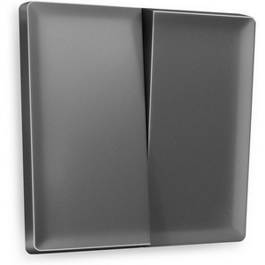 Изображение товара Лицевая панель Ambrella Volt ALFA (Антрацит серый) для 2-клавишных выключателей QUANT AP6530