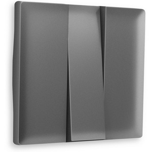 Изображение товара Лицевая панель Ambrella Volt ALFA (Антрацит серый) для 3-клавишных выключателей QUANT AP6550