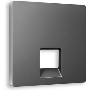 Изображение товара Лицевая панель Ambrella Volt ALFA (Антрацит серый) для компьютерной/телефонной розетки RJ-45/RJ-11 QUANT AP6620
