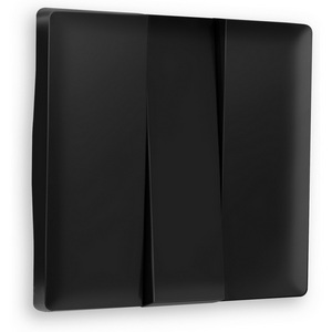 Изображение товара Лицевая панель Ambrella Volt ALFA (Черный матовый) для 3-клавишных выключателей QUANT AP8050
