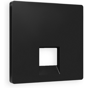 Изображение товара Лицевая панель Ambrella Volt ALFA (Черный матовый) для компьютерной/телефонной розетки RJ-45/RJ-11 QUANT AP8120
