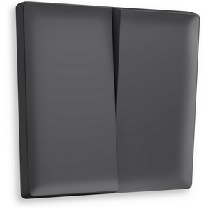 Изображение товара Лицевая панель Ambrella Volt ALFA (Графит Мягкое касание) для 2-клавишных выключателей QUANT AP9030