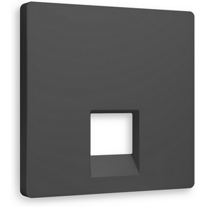 Изображение товара Лицевая панель Ambrella Volt ALFA (Графит Мягкое касание) для компьютерной/телефонной розетки RJ-45/RJ-11 QUANT AP9120