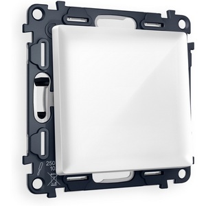 Изображение товара Комплект механизма встраиваемый Ambrella Volt 1-клавишного перекрестного выключателя ALFA MA101030 Белый глянец QUANT