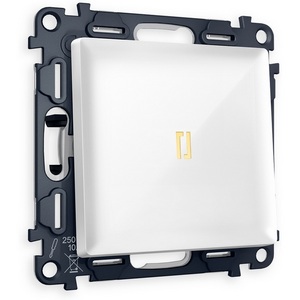 Изображение товара Комплект механизма встраиваемый Ambrella Volt 1-клавишного выключателя с подсветкой 3200K ALFA MA102010 Белый глянец QUANT