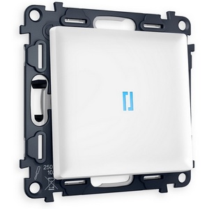 Изображение товара Комплект механизма встраиваемый Ambrella Volt 1-клавишного проходного выключателя с подсветкой 10000K ALFA MA122040 Белый матовый QUANT