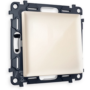 Изображение товара Комплект механизма встраиваемый Ambrella Volt 1-клавишного проходного выключателя ALFA MA301020 Бежевый глянец QUANT