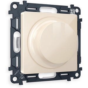 Изображение товара Комплект механизма встраиваемый Ambrella Volt светорегулятора универсального поворотно-нажимного ALFA MA305510 Бежевый глянец 25-600W/LED 5-300W QUANT