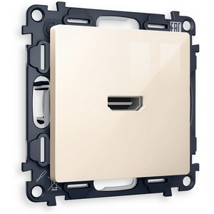 Изображение товара Комплект механизма встраиваемый Ambrella Volt розетки HDMI 2.0 ALFA MA314010 Бежевый глянец 40V/500mA 2.0GHz 5-18Gbit/s QUANT