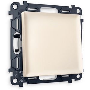 Изображение товара Комплект механизма встраиваемый Ambrella Volt 1-клавишного перекрестного выключателя ALFA MA321030 Бежевый матовый QUANT