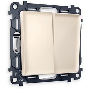 Изображение товара Комплект механизма встраиваемый Ambrella Volt 2-клавишного выключателя ALFA MA323010 Бежевый матовый QUANT