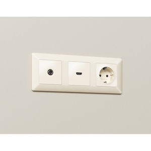 Изображение товара Комплект механизма встраиваемый Ambrella Volt TV розетки проходной ALFA MA333030 Бежевый матовый 5-1000 MHz 4dB QUANT