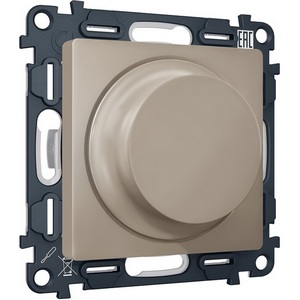 Изображение товара Комплект механизма встраиваемый Ambrella Volt светорегулятора универсального поворотно-нажимного ALFA MA365510 Серо-бежевый матовый 25-600W/LED 5-300W QUANT