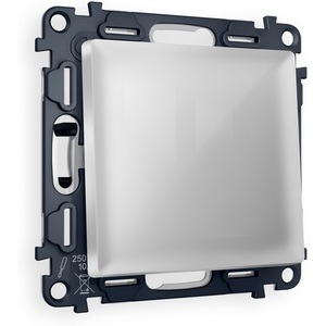 Изображение товара Комплект механизма встраиваемый Ambrella Volt 1-клавишного перекрестного выключателя ALFA MA401030 Серебро глянец QUANT