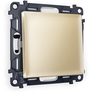 Изображение товара Комплект механизма встраиваемый Ambrella Volt 1-клавишного проходного выключателя ALFA MA601020 Шампань QUANT