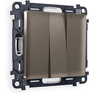 Изображение товара Комплект механизма встраиваемый Ambrella Volt 3-клавишного выключателя ALFA MA635010 Темная бронза матовый QUANT