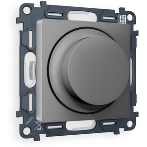 Изображение товара Комплект механизма встраиваемый Ambrella Volt светорегулятора универсального поворотно-нажимного ALFA MA655510 Антрацит серый 25-600W/LED 5-300W QUANT