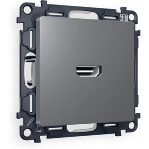 Изображение товара Комплект механизма встраиваемый Ambrella Volt розетки HDMI 2.0 ALFA MA664010 Антрацит серый 40V/500mA 2.0GHz 5-18Gbit/s QUANT